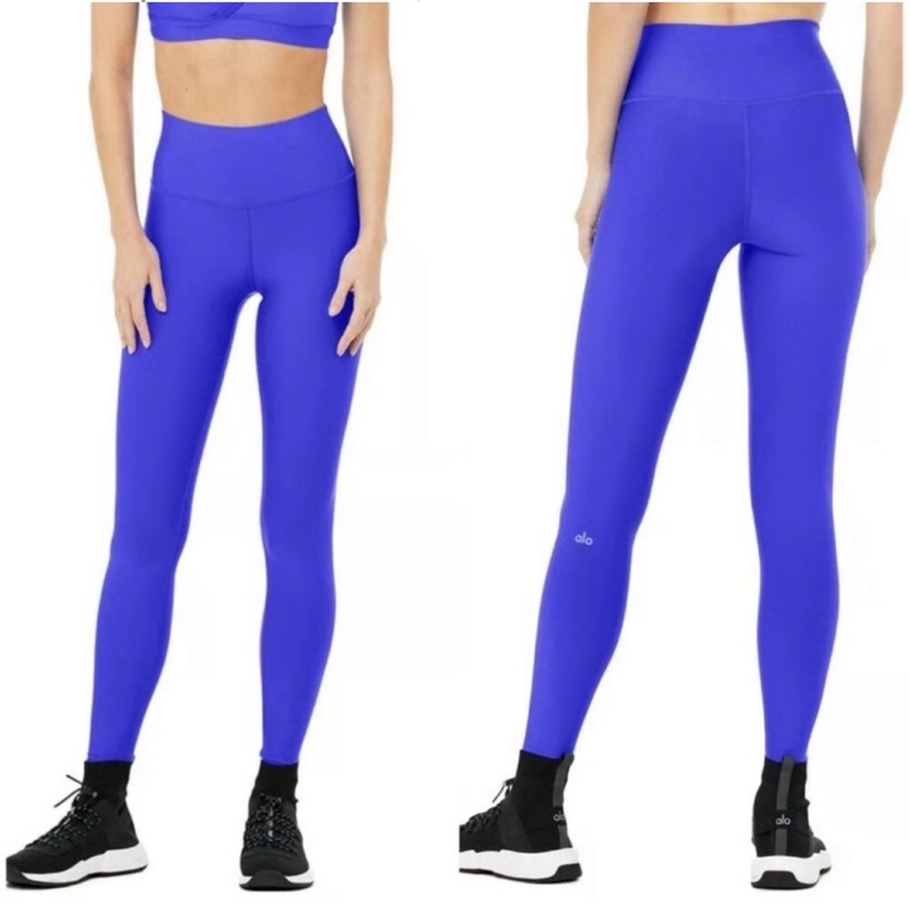 Alo Yoga High-Waist Airlift Leggings Royal Blue Cobalt Blue Extra Small BNWT